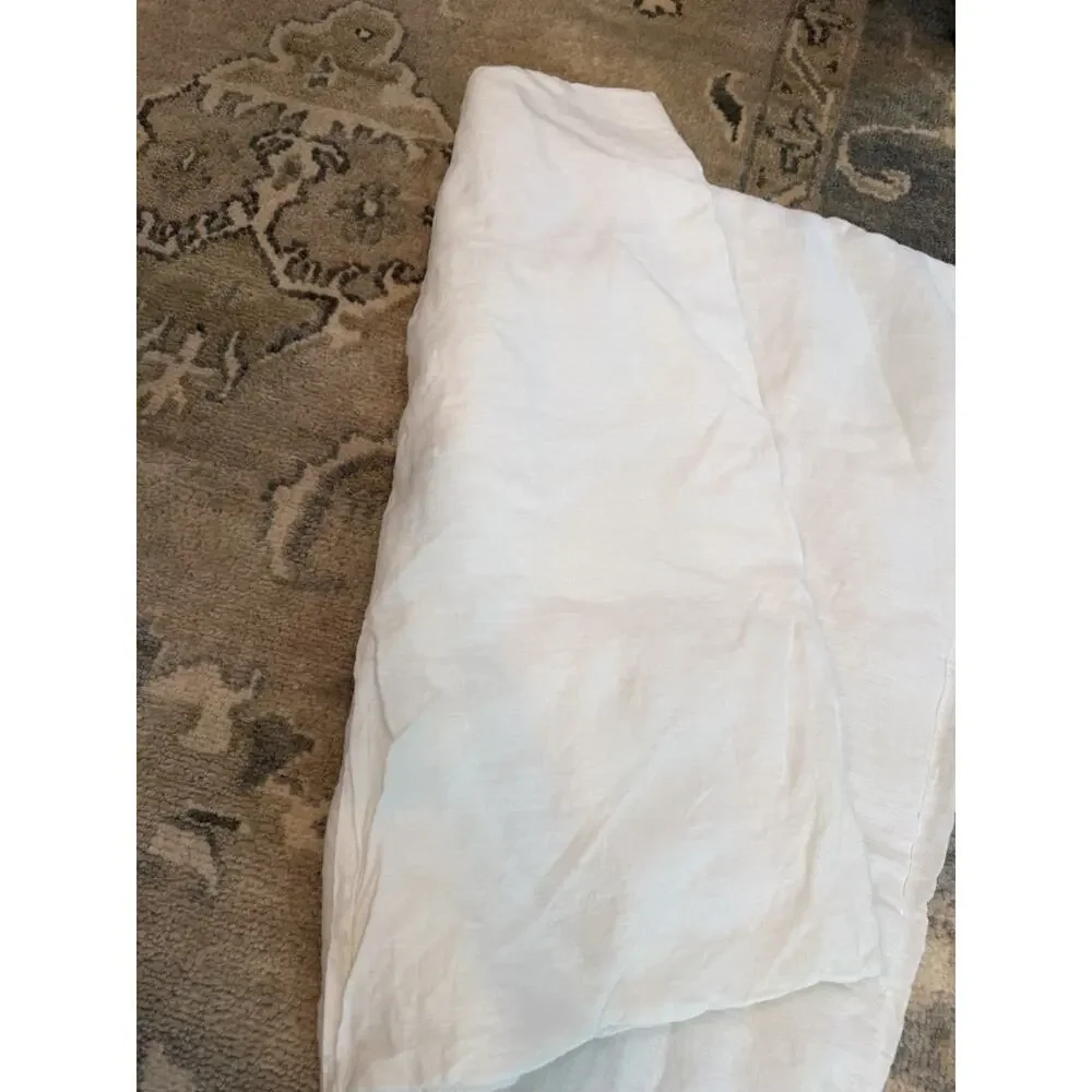 Parachute 100% Linen Euro Sham 26 X26 White NEW $79